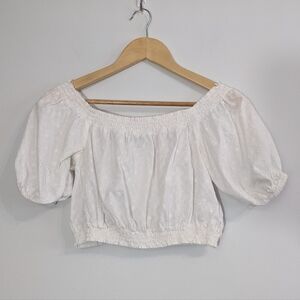 H&M Broderie Crop Top, S